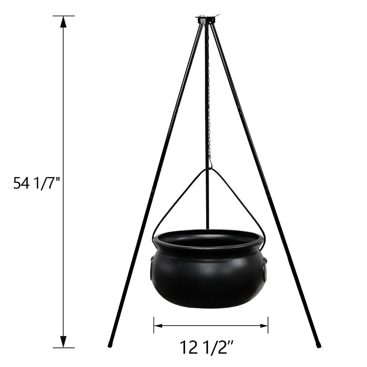 Witches Cauldron on 54 inch Tripod