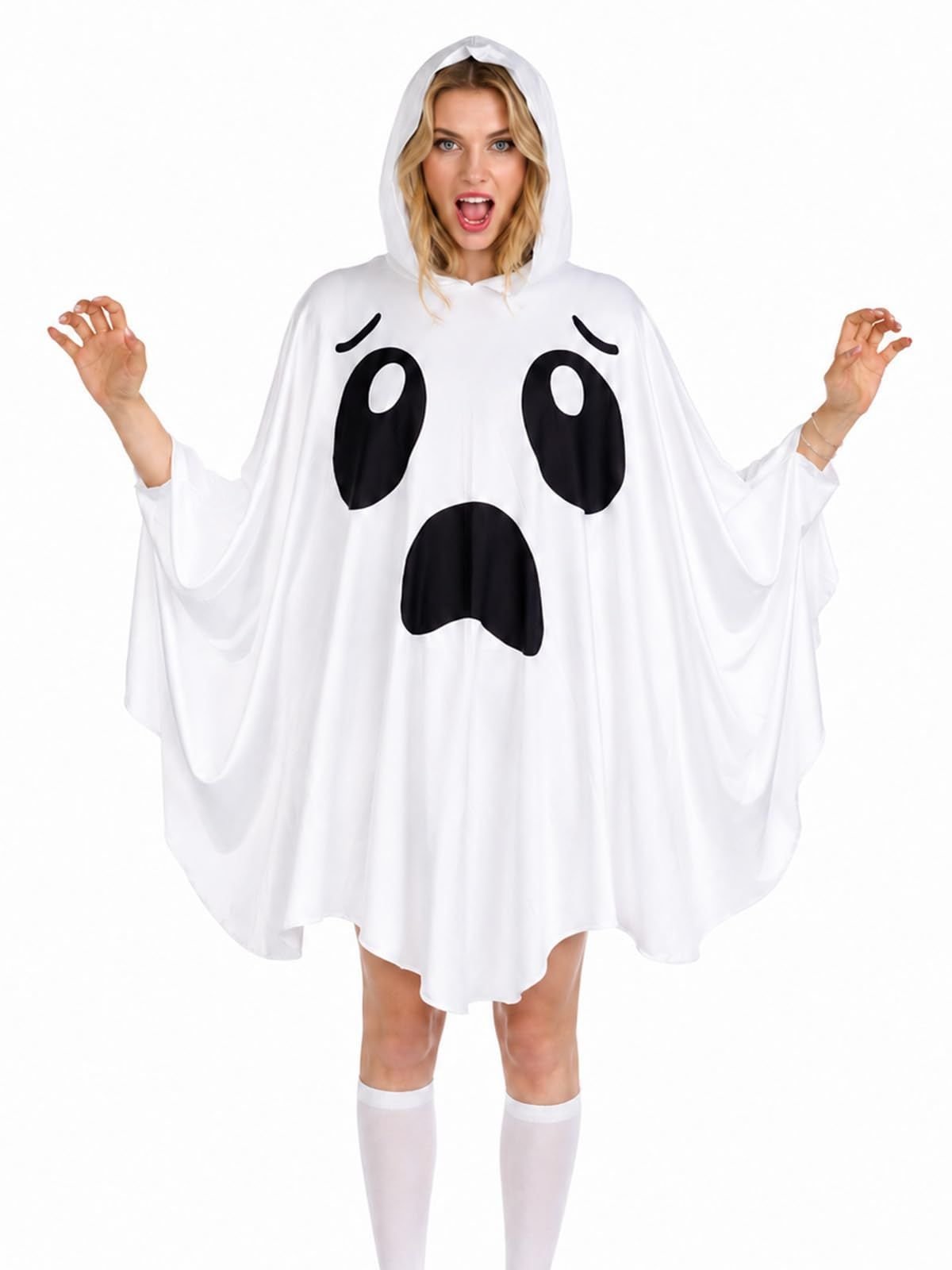 Hooded Ghost Poncho — Women’s