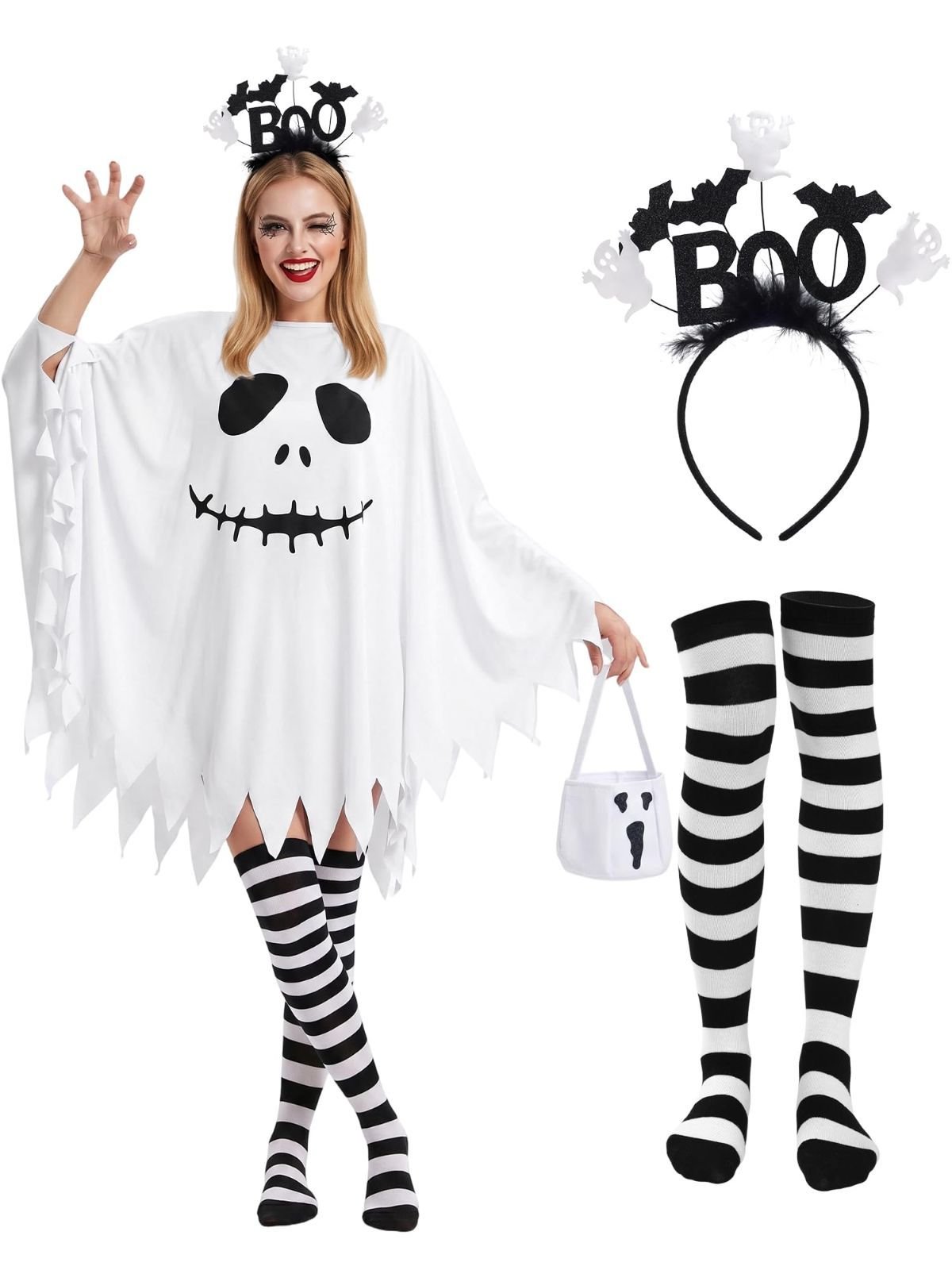 Ghost Costume Set — 4 Piece, Women’s