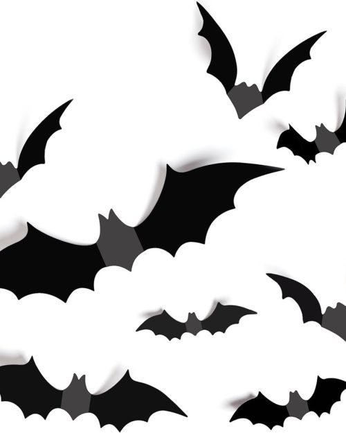 Illuminated 3D Bat Wall Lights — 12 Piece