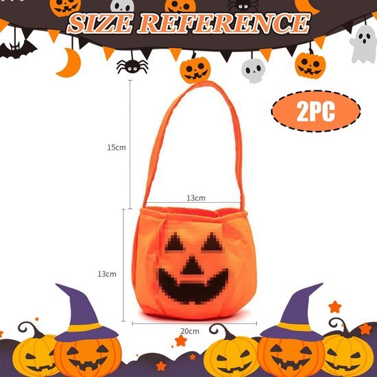Pumpkin Candy Bags — 2 Pack