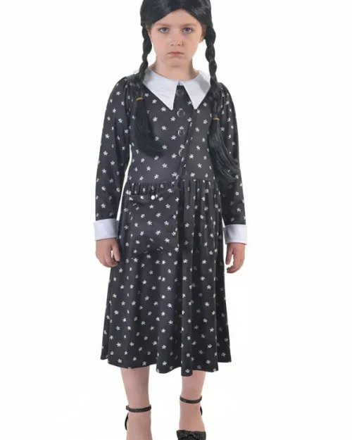 Wednesday Addams Girls Costume & Bag