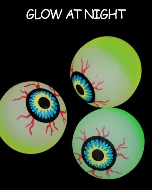 Glow-in-the-Dark Eyeball Bouncy Balls — 10 Pack