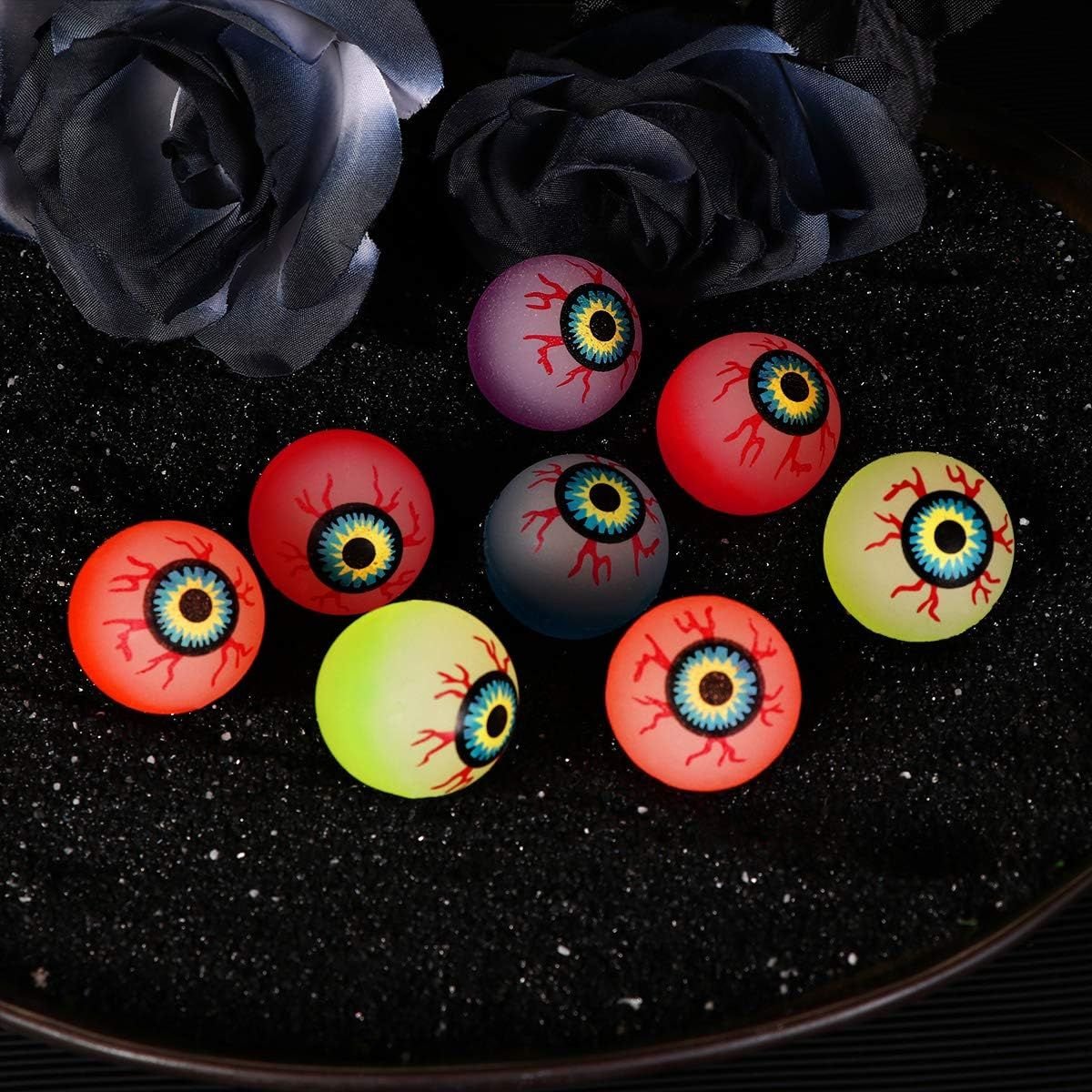 Glow-in-the-Dark Eyeball Bouncy Balls — 10 Pack