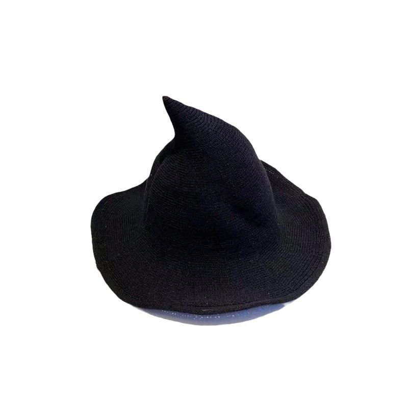 Wide-Brim Foldable Witch Hat