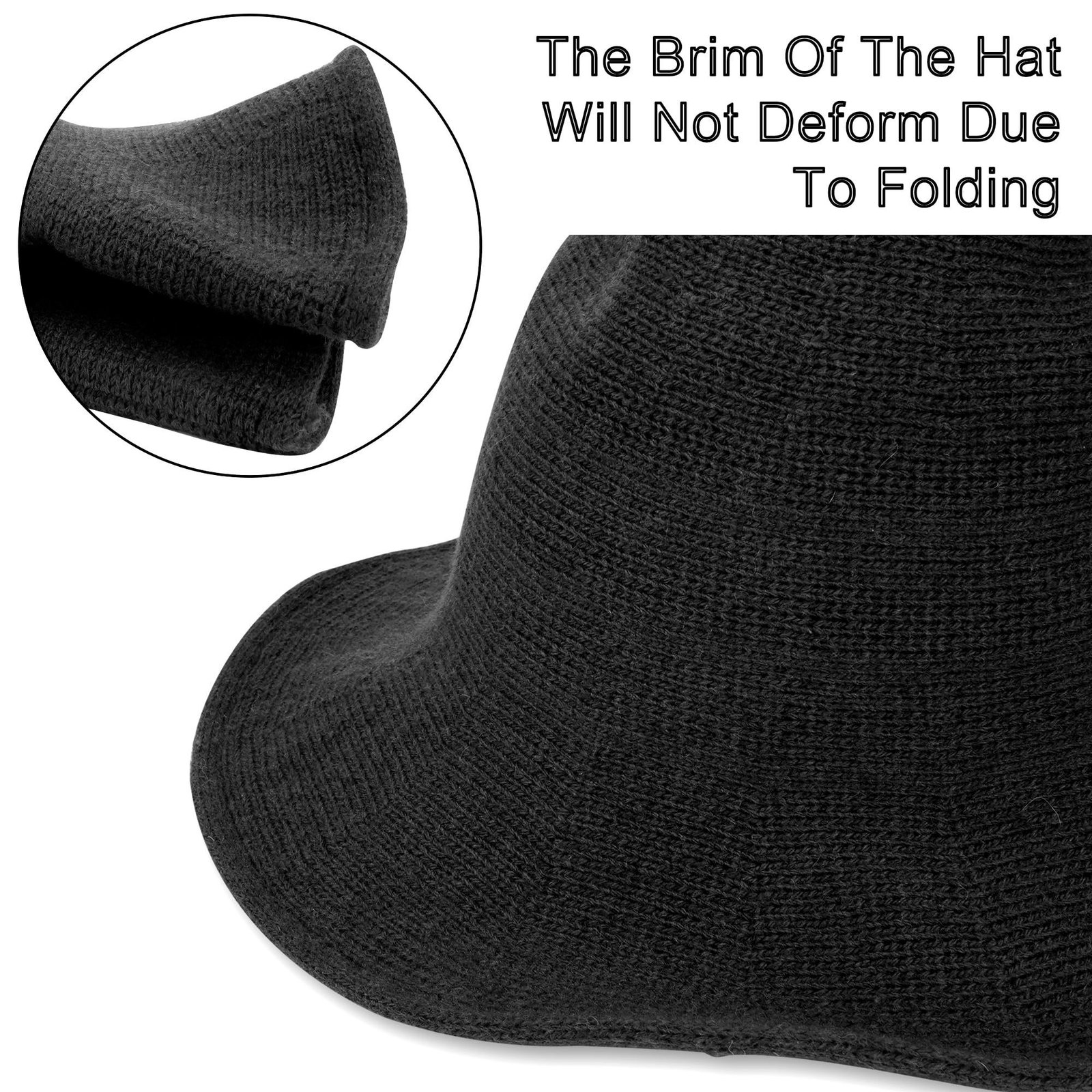 Wide-Brim Foldable Witch Hat