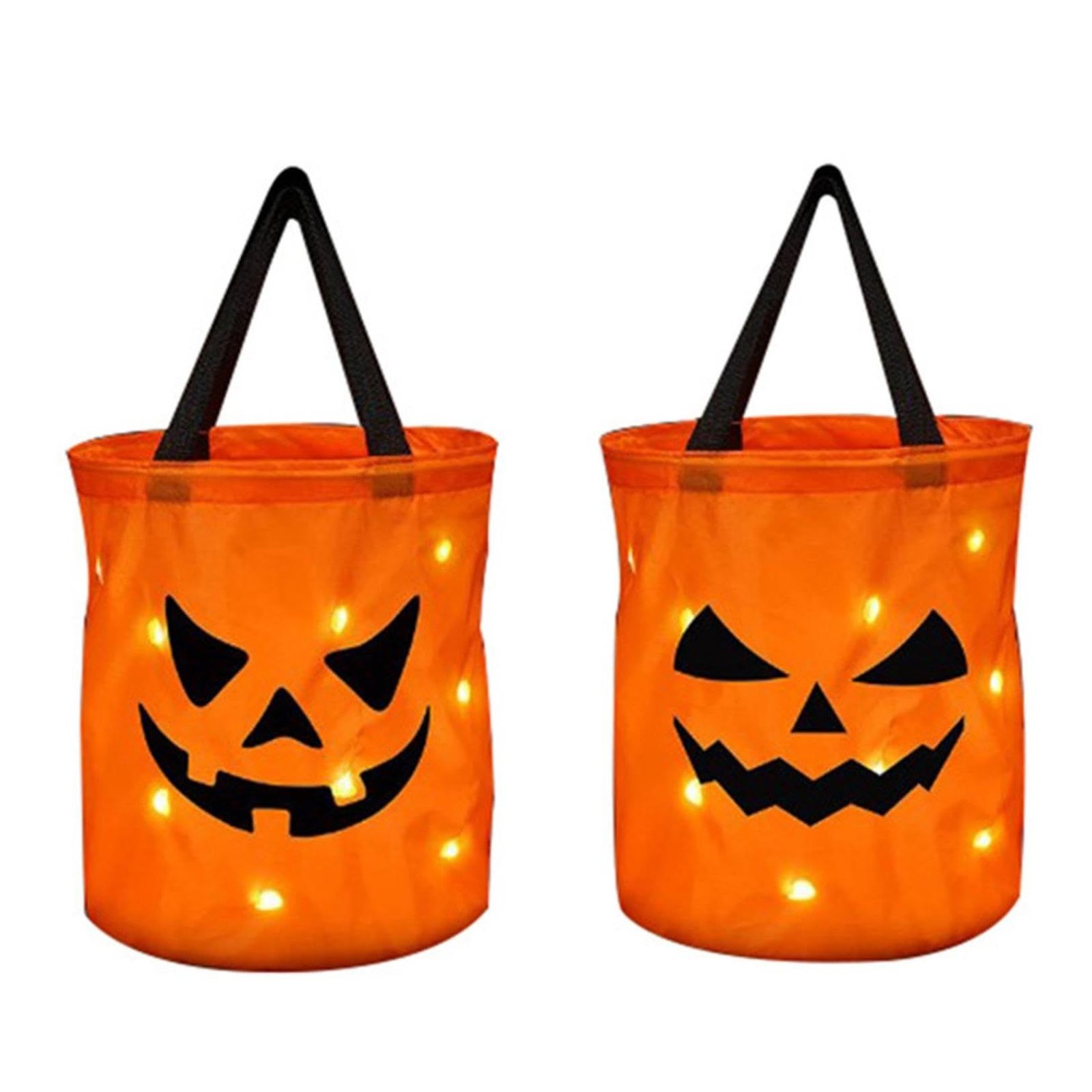 Pumpkin Trick or Treat Buckets — 2 Pack