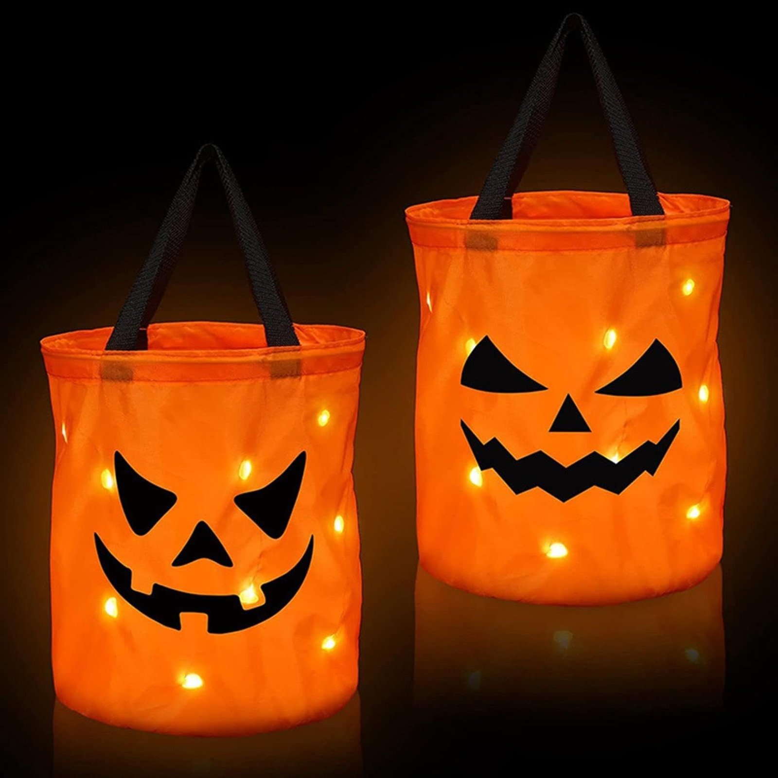 Pumpkin Trick or Treat Buckets — 2 Pack