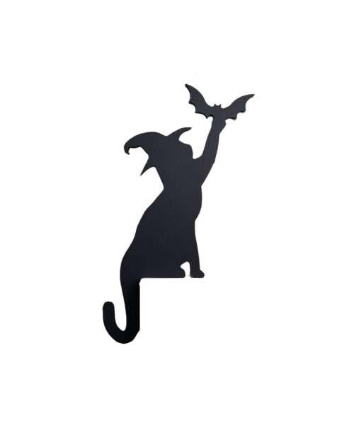 Black Cat Door Corner Silhouette
