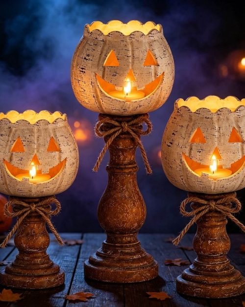 Pumpkin Tealight Holder Centrepiece