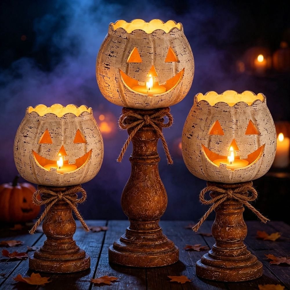 Pumpkin Tealight Holder Centrepiece
