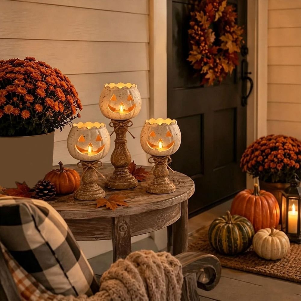 Pumpkin Tealight Holder Centrepiece