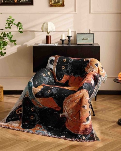 Festive Tapestry Throw Blanket