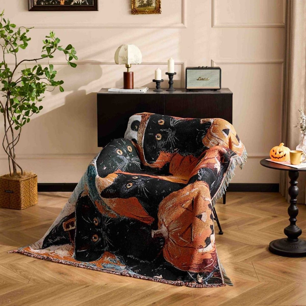 Festive Tapestry Throw Blanket