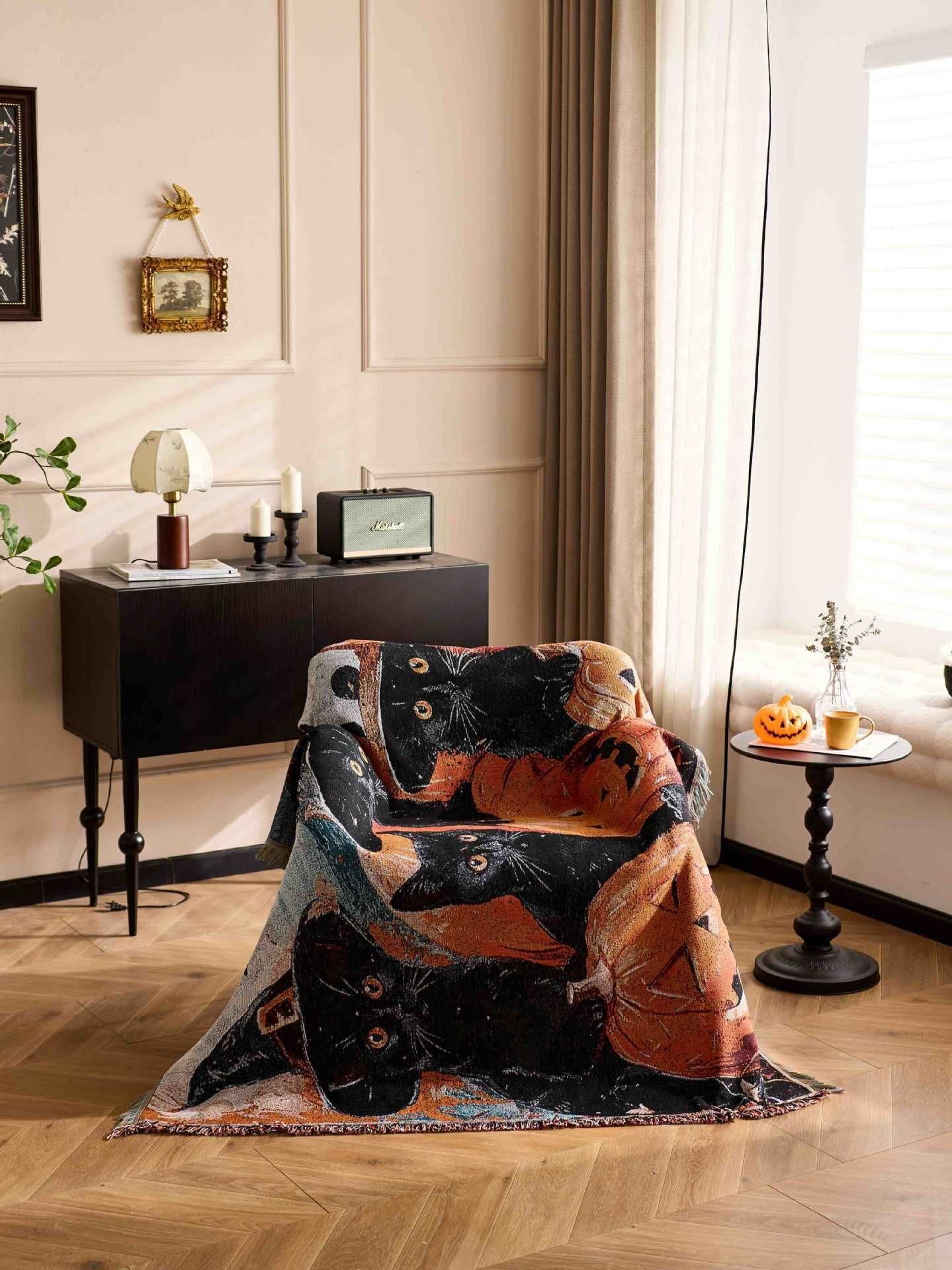 Festive Tapestry Throw Blanket