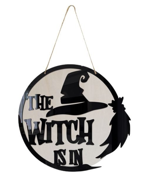 Witch Front-Door Wooden Sign