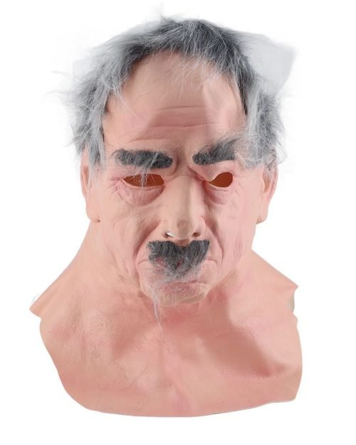 Latex Old Man Full Head Mask