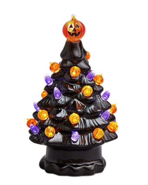 Lighted Ceramic Halloween Tree