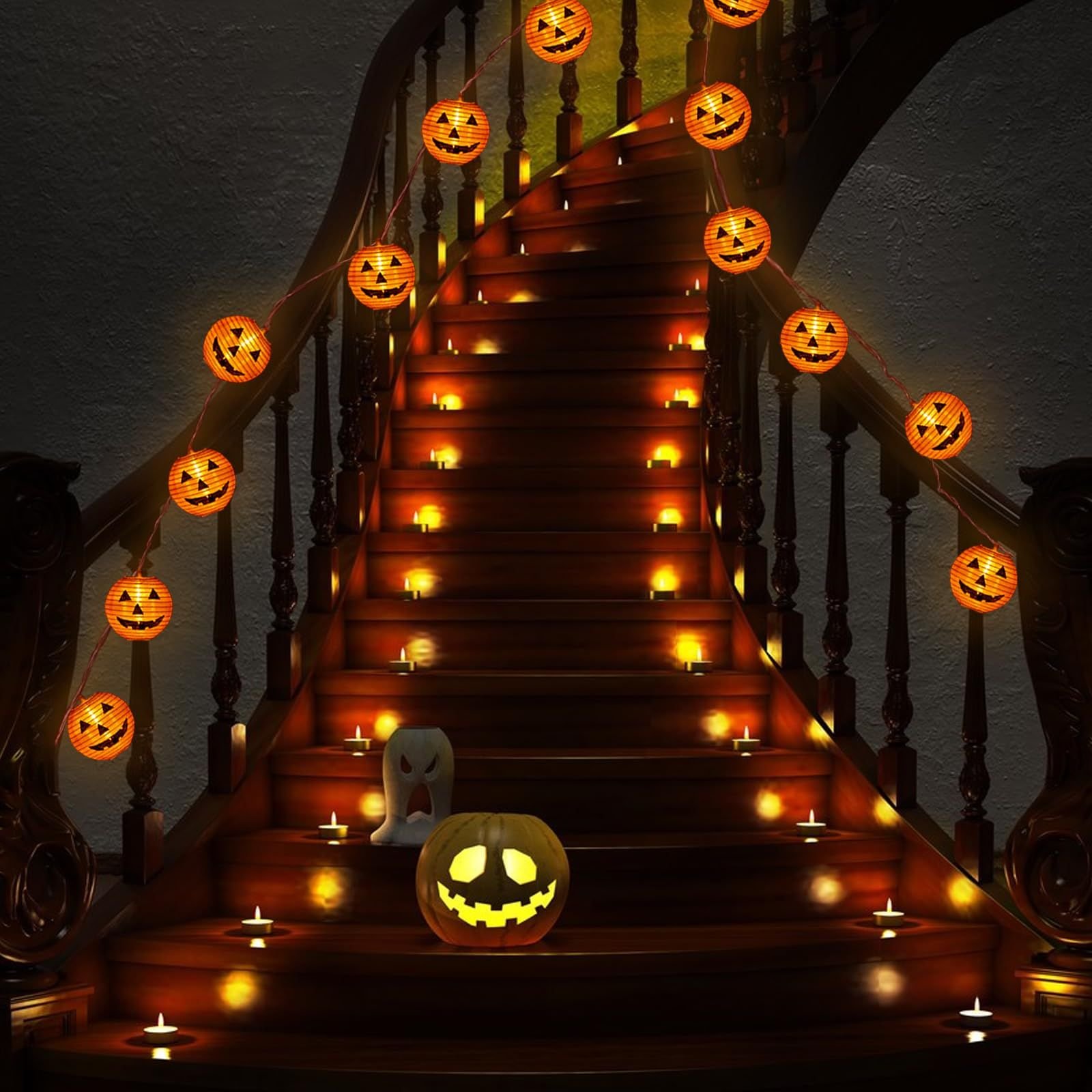 Halloween Lantern String Lights — 1.5m, 10 Lights