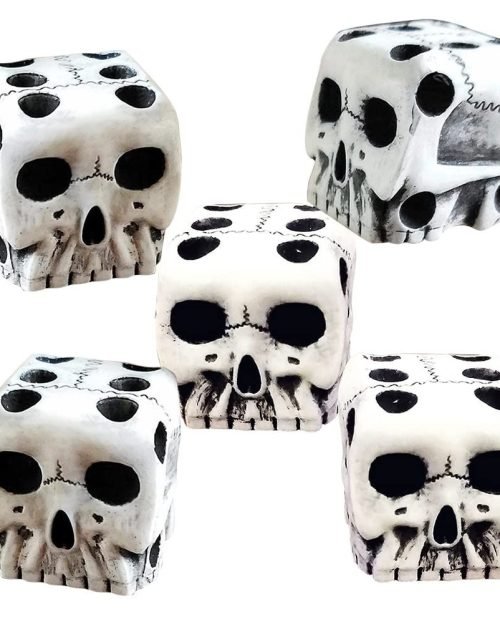 Skeleton Face Mini Dice — 5 Piece