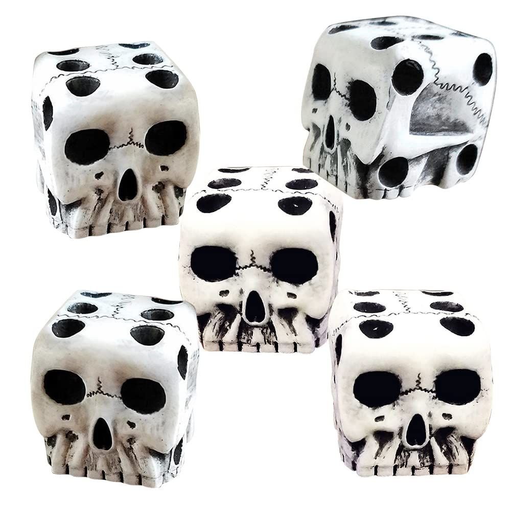 Skeleton Face Mini Dice — 5 Piece