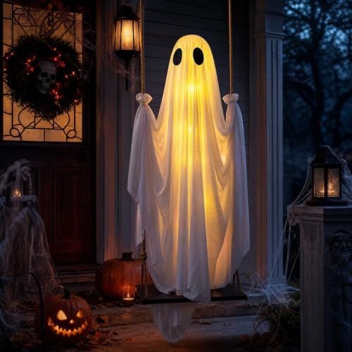 Swinging Ghost Porch Decoration